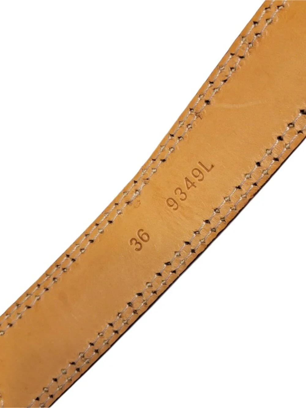 Tony Lama Double Stitch Leather Belt 1 3/8